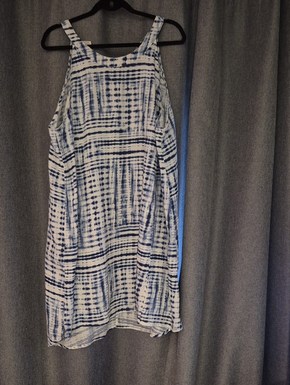 Indigo Print Blue and White Sleeveless Women’s Dress